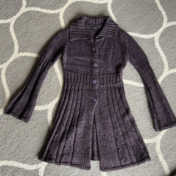 Long sweater, size small, color purple - Picture 3 of 5